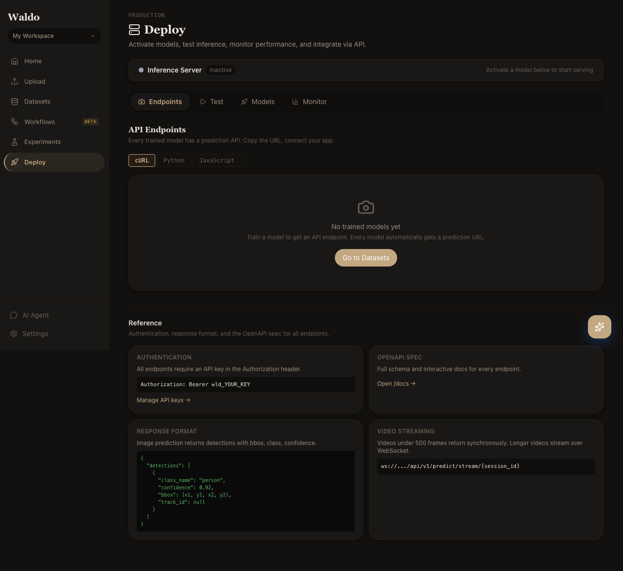 Deploy — endpoints